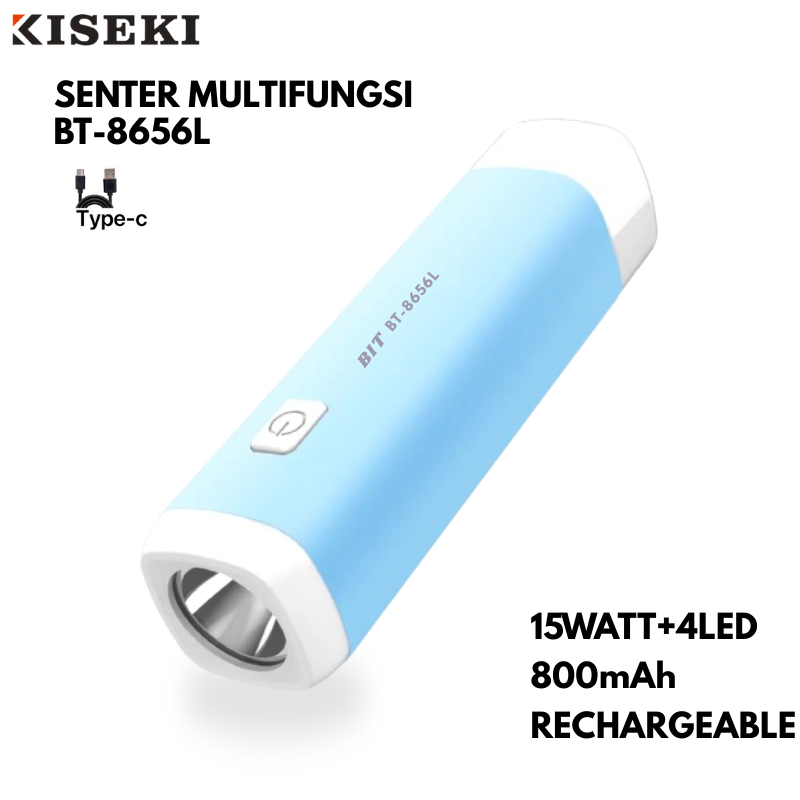 Kiseki Senter Tangan Senter Emergency Rechargeble Emergency Led Light Super Bright Cahaya Putih