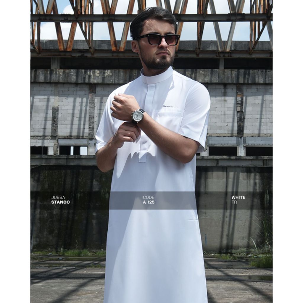 SAMASE Jubba Stanco A125 Jubah Pria Dewasa Lengan Pendek TR Fabric