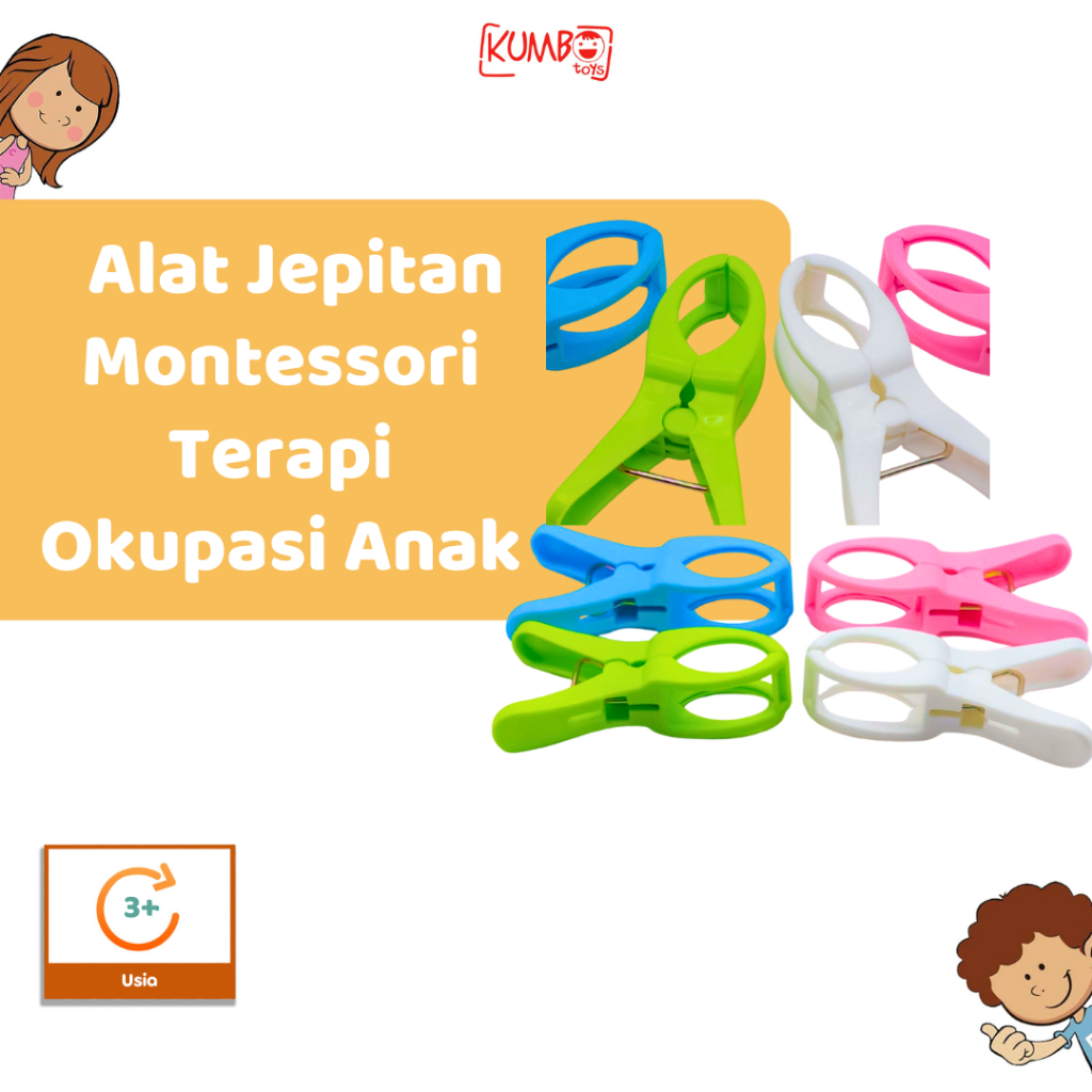 Mainan Edukasi Alat Jepitan Montessori Terapi Okupasi Anak