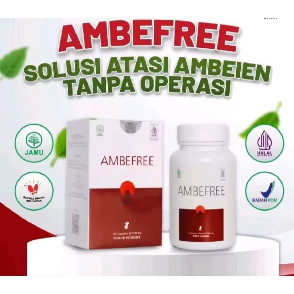 AMBEFREE ASLI ORIGINAL OBAT HERBAL MENGOBATI AMBEIEN DAN WASIR