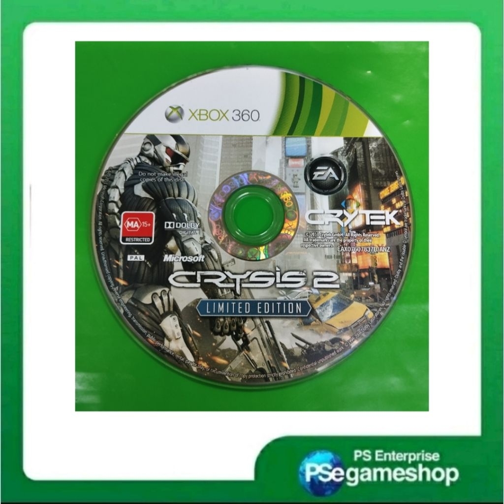 Xbox360nCrysis 2 Limited Edition (Cd Only/Preloved)