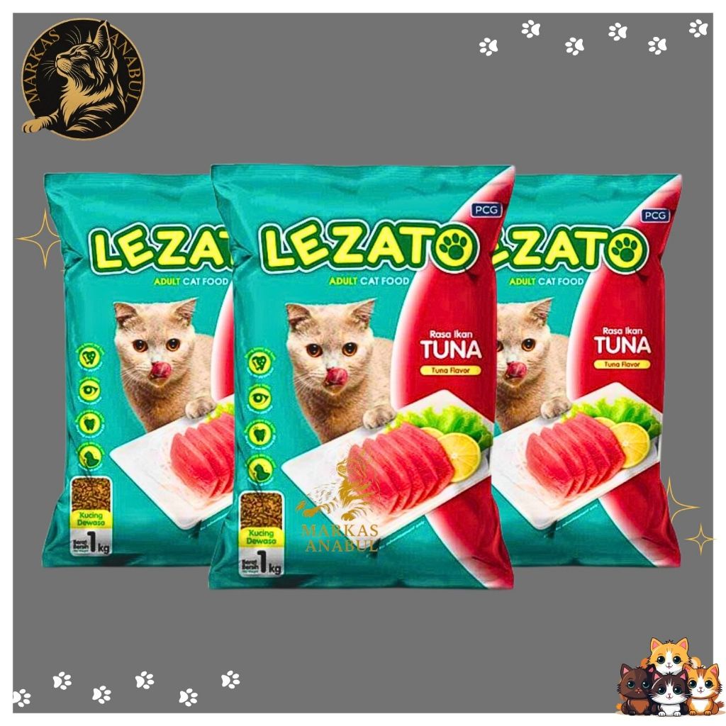 Makanan Kucing LEZATO Freshpack 1kg - Lezato Makanan Kering Kucing