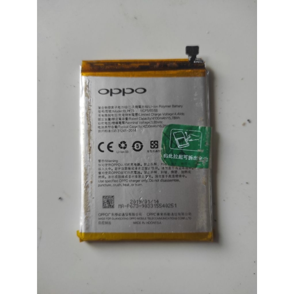 Baterai oppo a3s original copotan