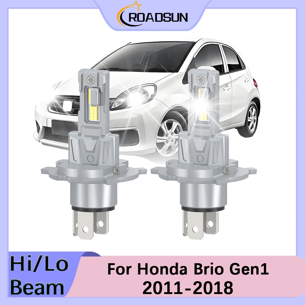 [For Honda Brio Gen1 2011-2018] 2PCS LED Lampu Depan Mobil Super Bright Hi/Lo Beam Headlight Fog Lig
