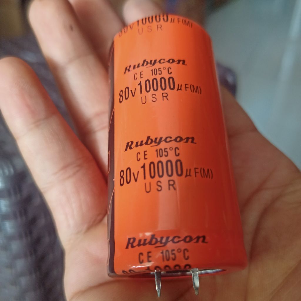 ELCO 80V 10000UF RUBYCON KAPASITOR RUBIKON ORANGE