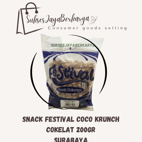FESTIVAL STIK RASA COCO KRUNCH  250GR/ Camilan stik Festival SEREAL COKLAT 250gram murah Surabaya