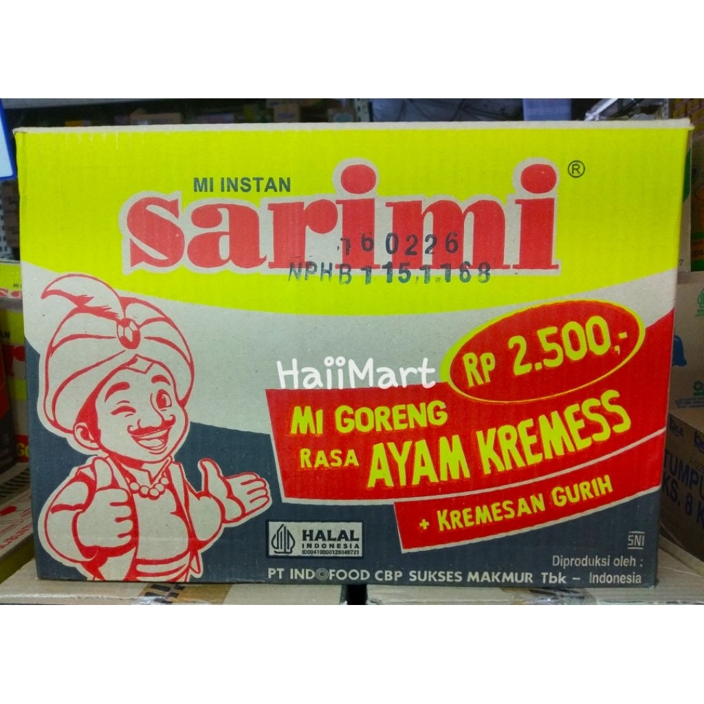 Sarimi Mi Instan Goreng Ayam Kremes ll Mie Goreng Sarimi 1 Dus 40 pcs 70gr Termurah Enak