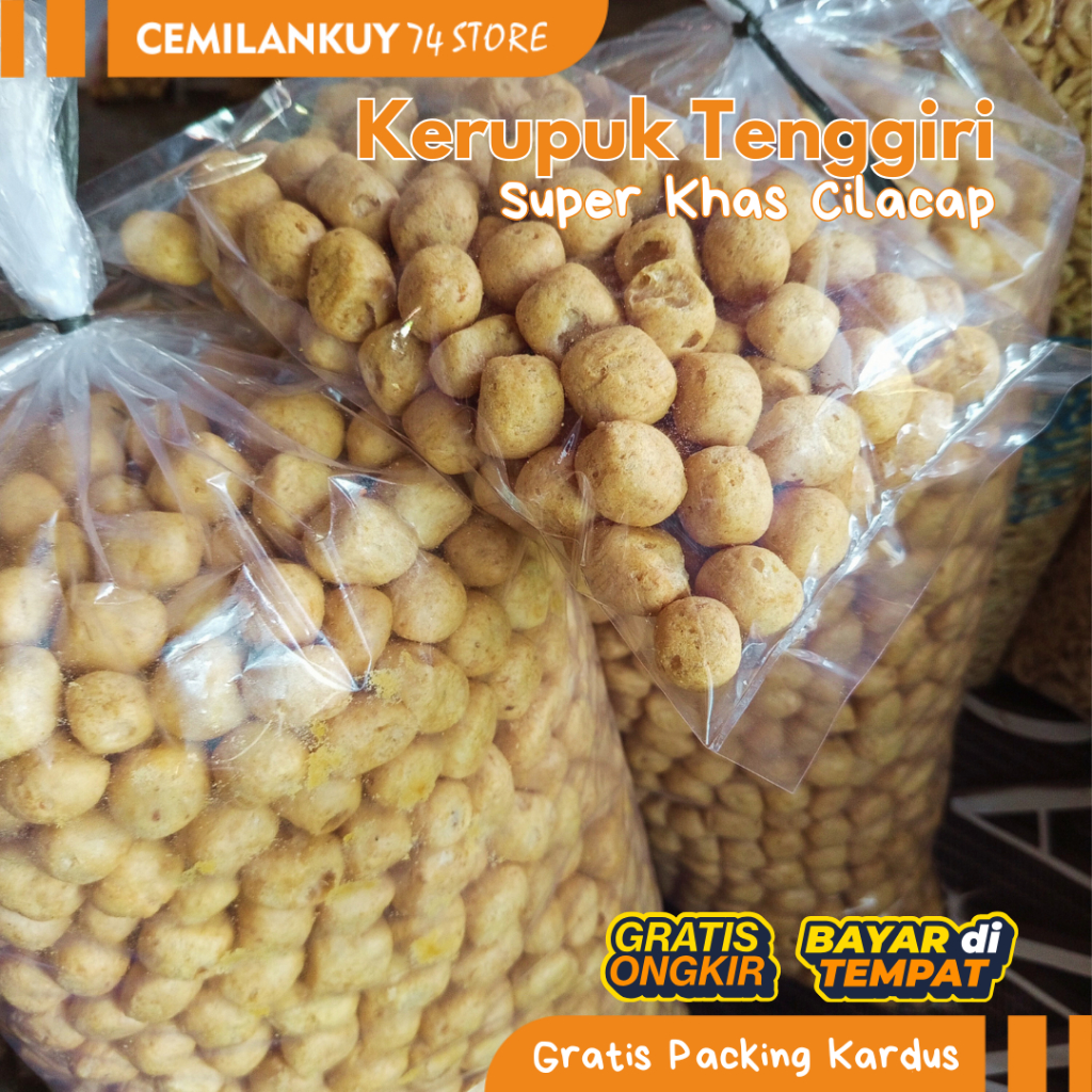 PREMIUM KERUPUK KRUPUK IKAN TENGGIRI TENGIRI ASLI KHAS CILACAP 220 GRAM