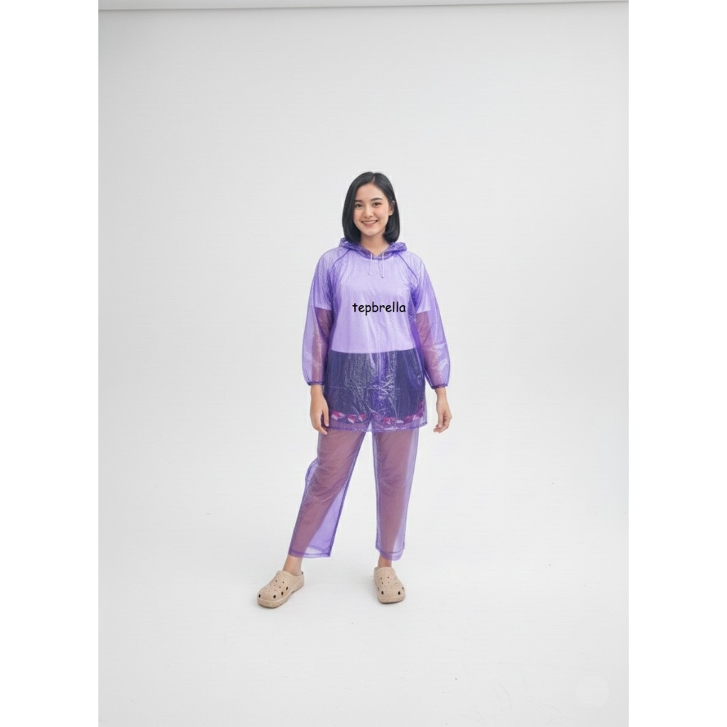 Jas Hujan Plastik Jaket Celana Plastik/Jas Hujan Murah Setelan Lengan Karet