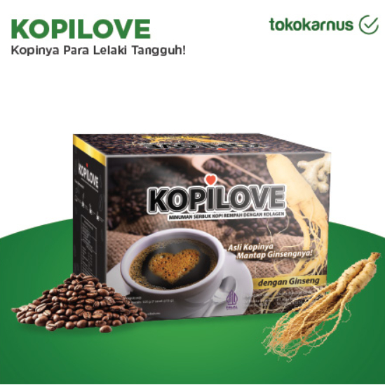 Kopi Stamina Pria KOPILOVE Nutrisi Penambah Kesuburan Vitalitas Pria Pengobatan Konsep Karnus