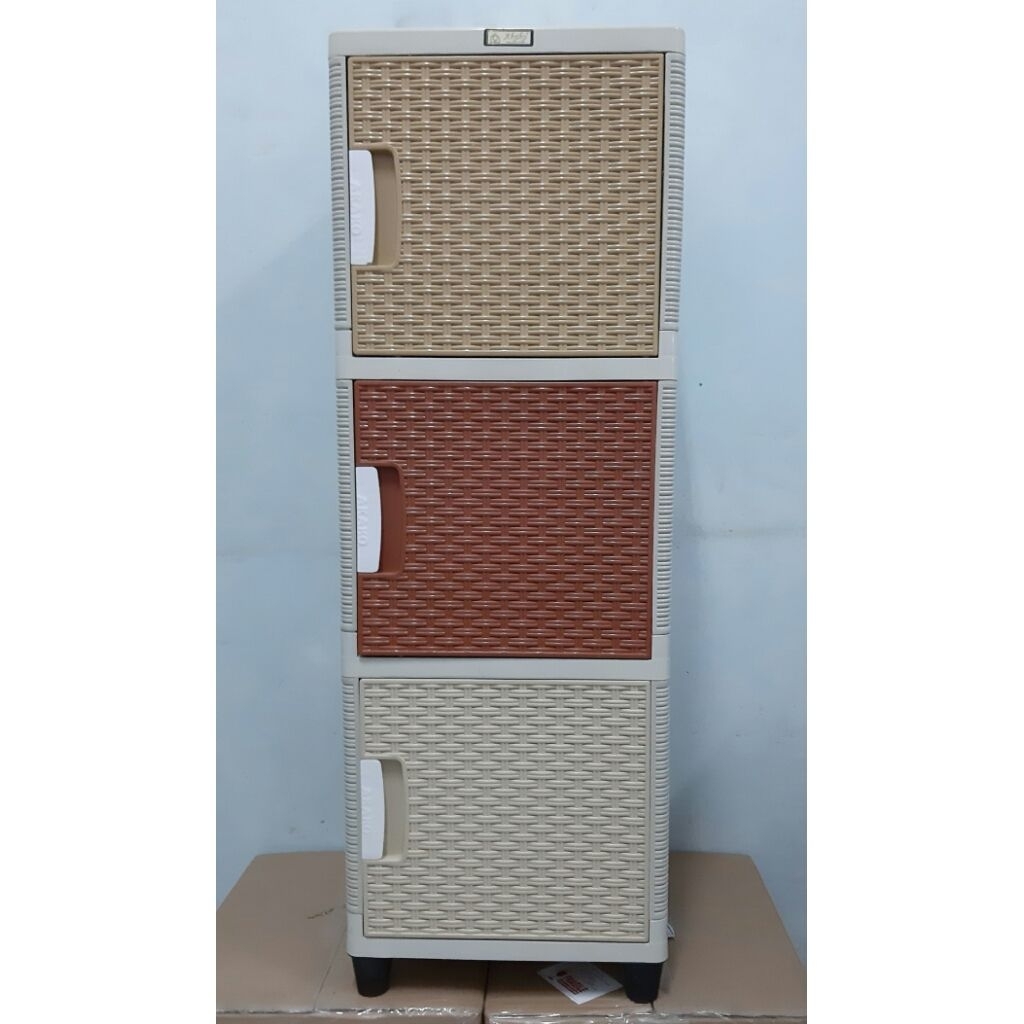 LEMARI PLASTIK AKAKO SWING FLIP SUSUN 3/AKAKO LEMARI SWING SUSUN 3