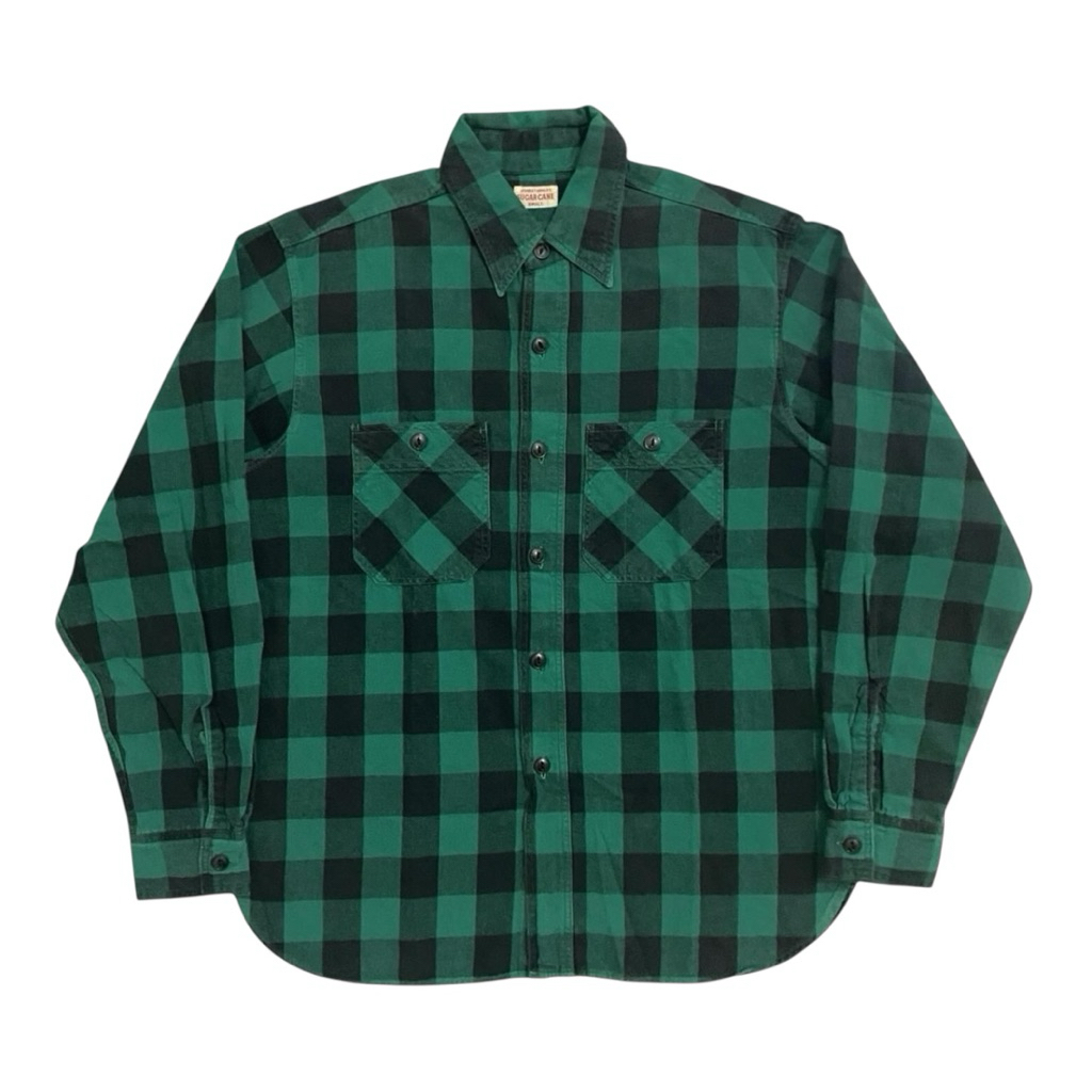 Sugar Cane Green Plaid Shirt