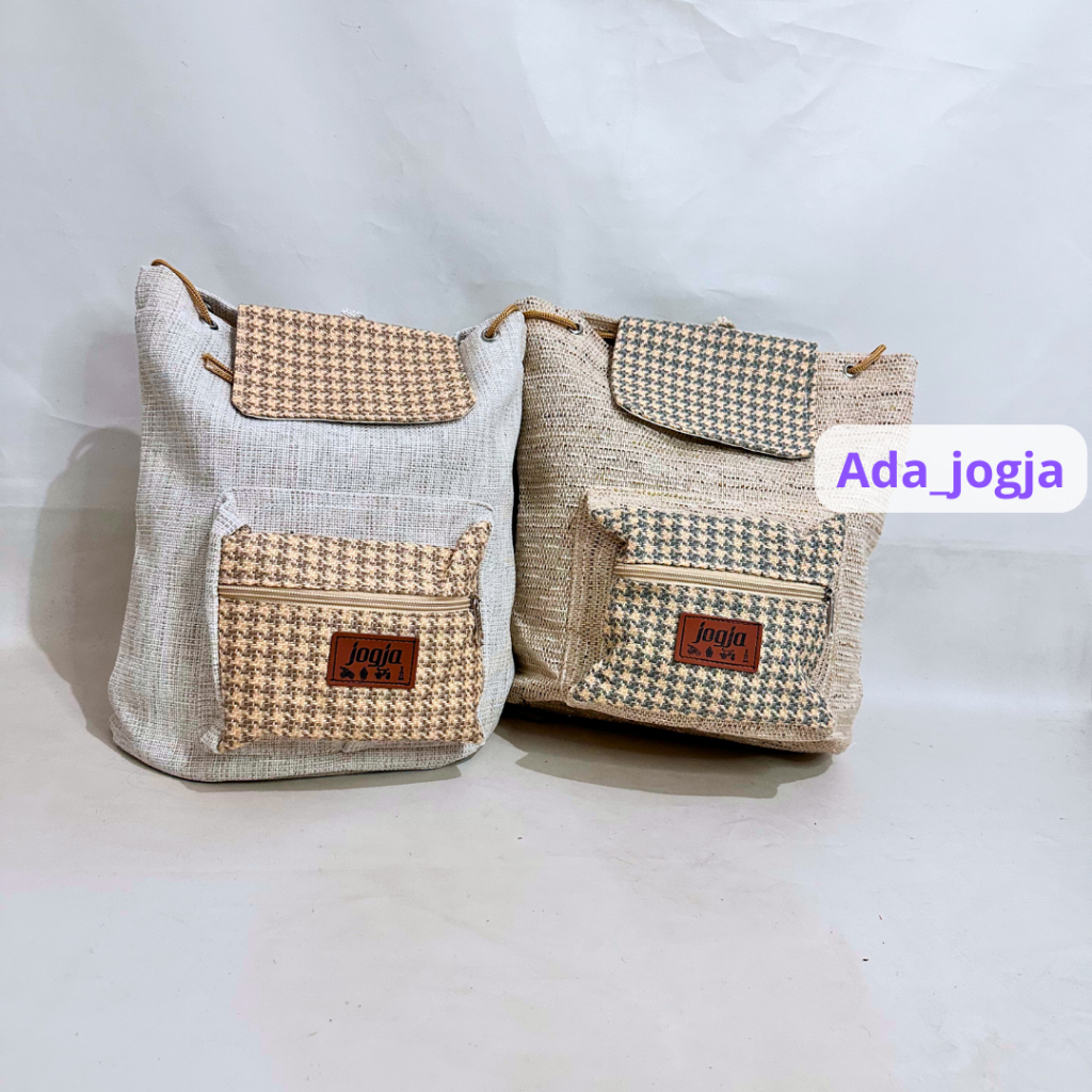 Tas ransel goni jogja termurah|| tas ransel serut|| tas oleh-oleh khas jogja