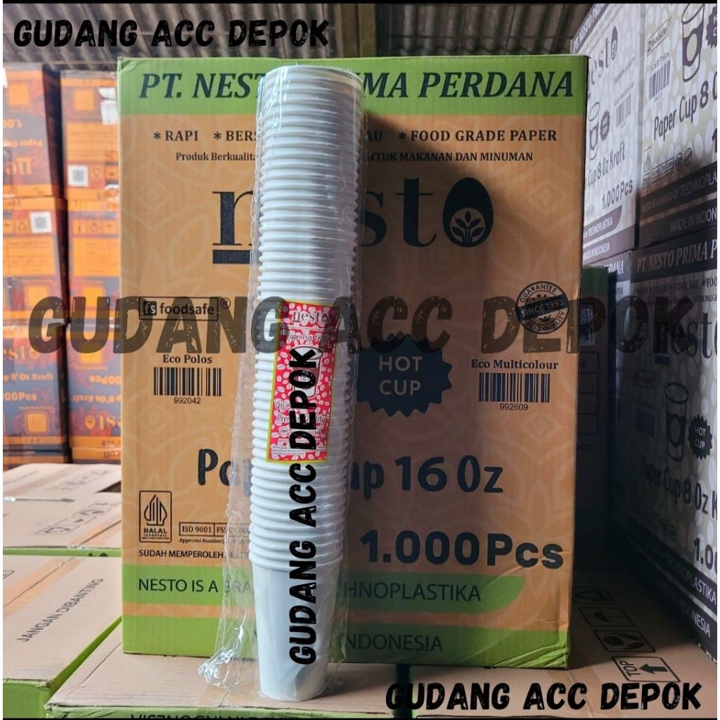 Gelas Cold Paper Cup 16Oz Gelas Kertas Hot PaperCup 16 Oz 480ml