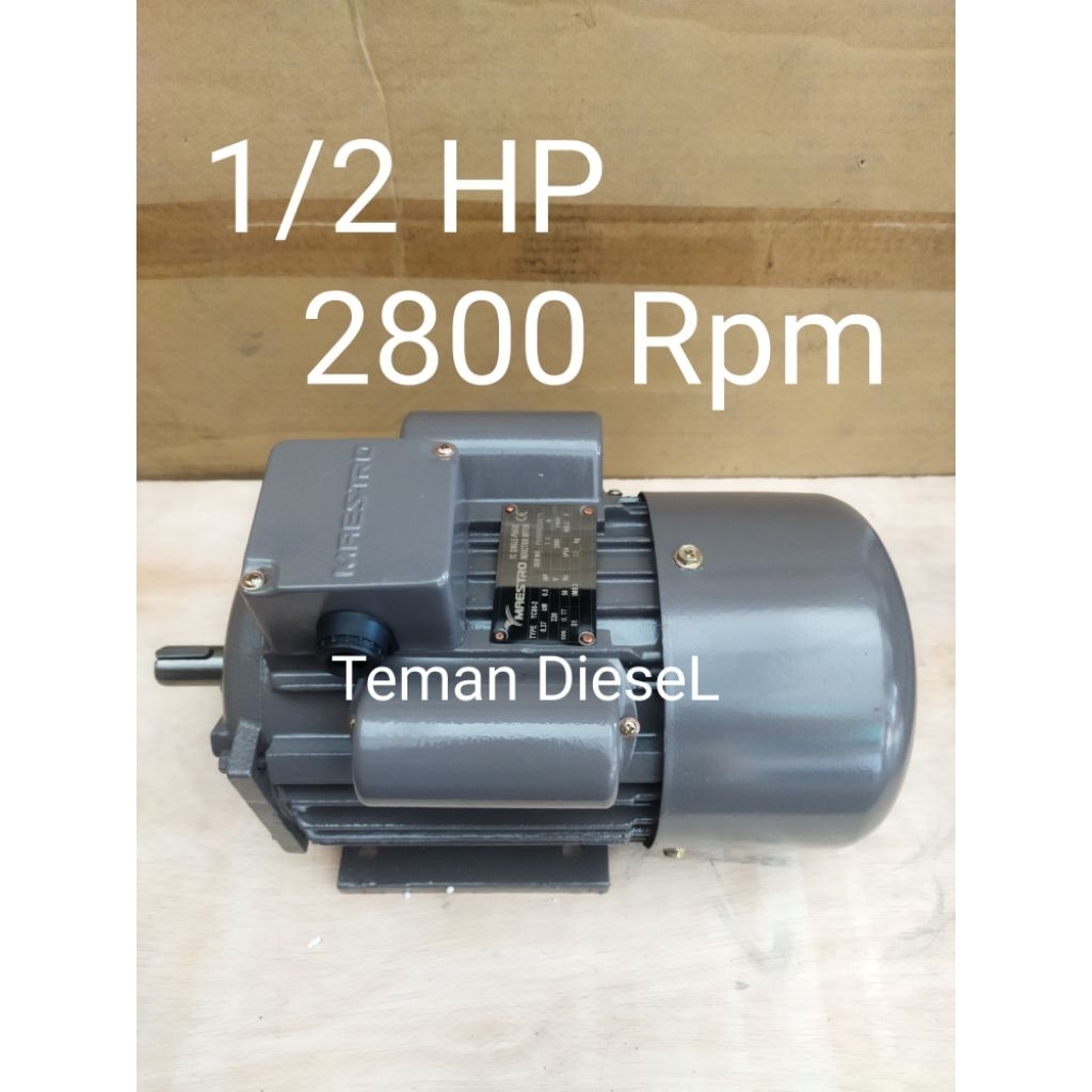 Dinamo Penggerak Maestro 1/2 Hp 2800Rpm 1 Phase Electro Motor