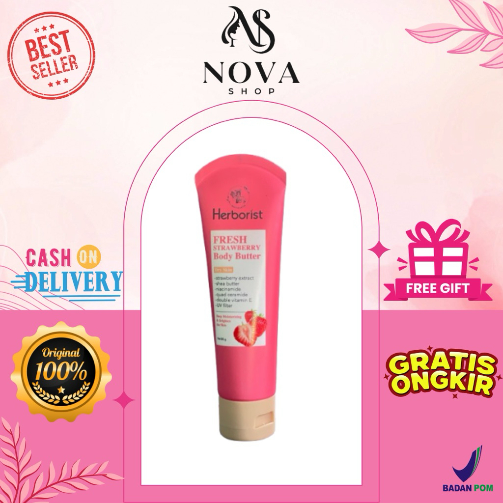 HERBORIST FRESH STRAWBERRY BODY BUTTER 80 GRAM