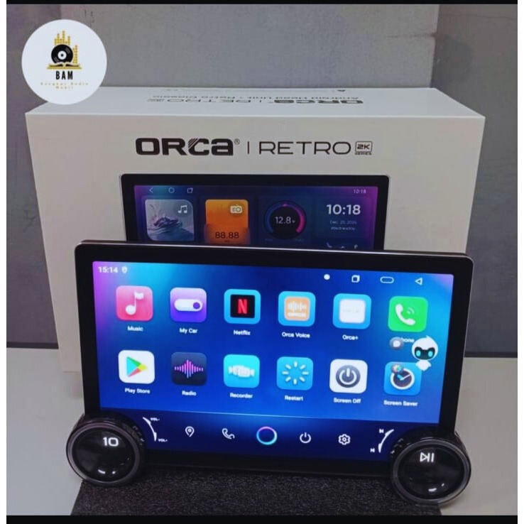HEAD UNIT ANDROID ORCA RETRO 6/256GB / ORCA RETRO DUAL KNOB ROTARY 11,5 INCH / 2K SERIES