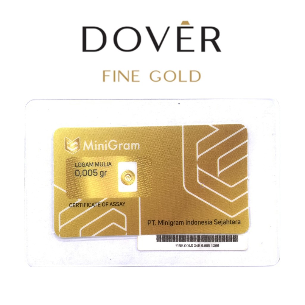 Logam Mulia Emas Mini Baby Gold Babygold Micro Gram Microgram 0.005 0,005 gram Gift Series Souvenir 