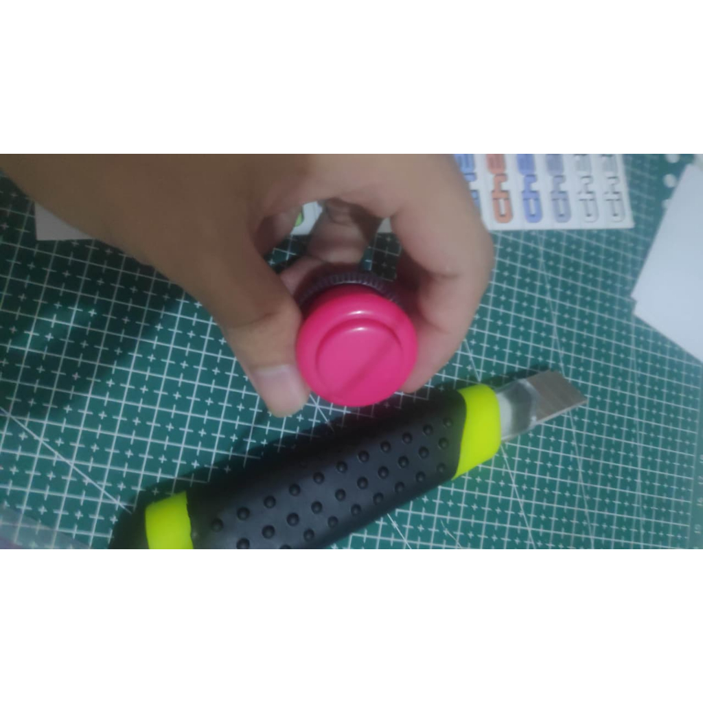 Tombol push button dingdong arcade stick ukuran 24mm DIY MOD replaceable switch keyboard ulir