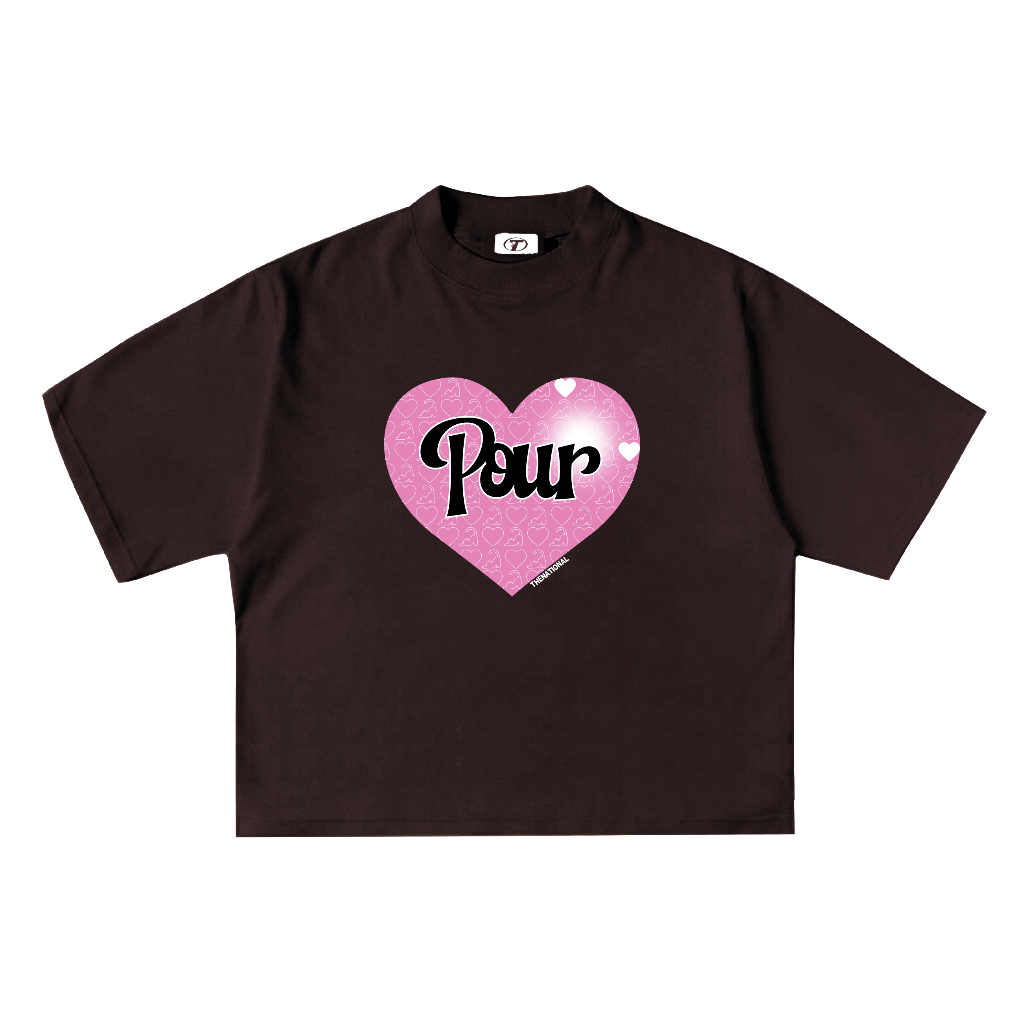 Thenational Boxy T-shirt Heavyweight 16s Blown Dark Brown