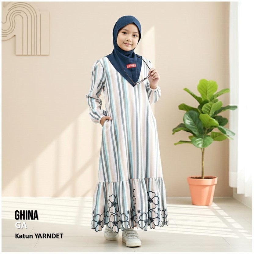 Gamis Anak Ghina - Rekomendasi Gamis Anak Perempuan - Terbaru - Fashion Muslim - Gamis Murah