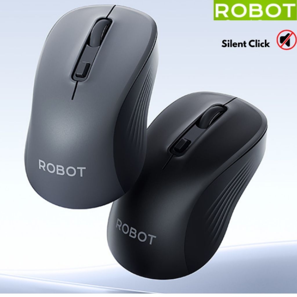 ROBOT MOUSE RECHARGEABLE M500 SILENT CLICK (Mouse Baterai isi ulang)