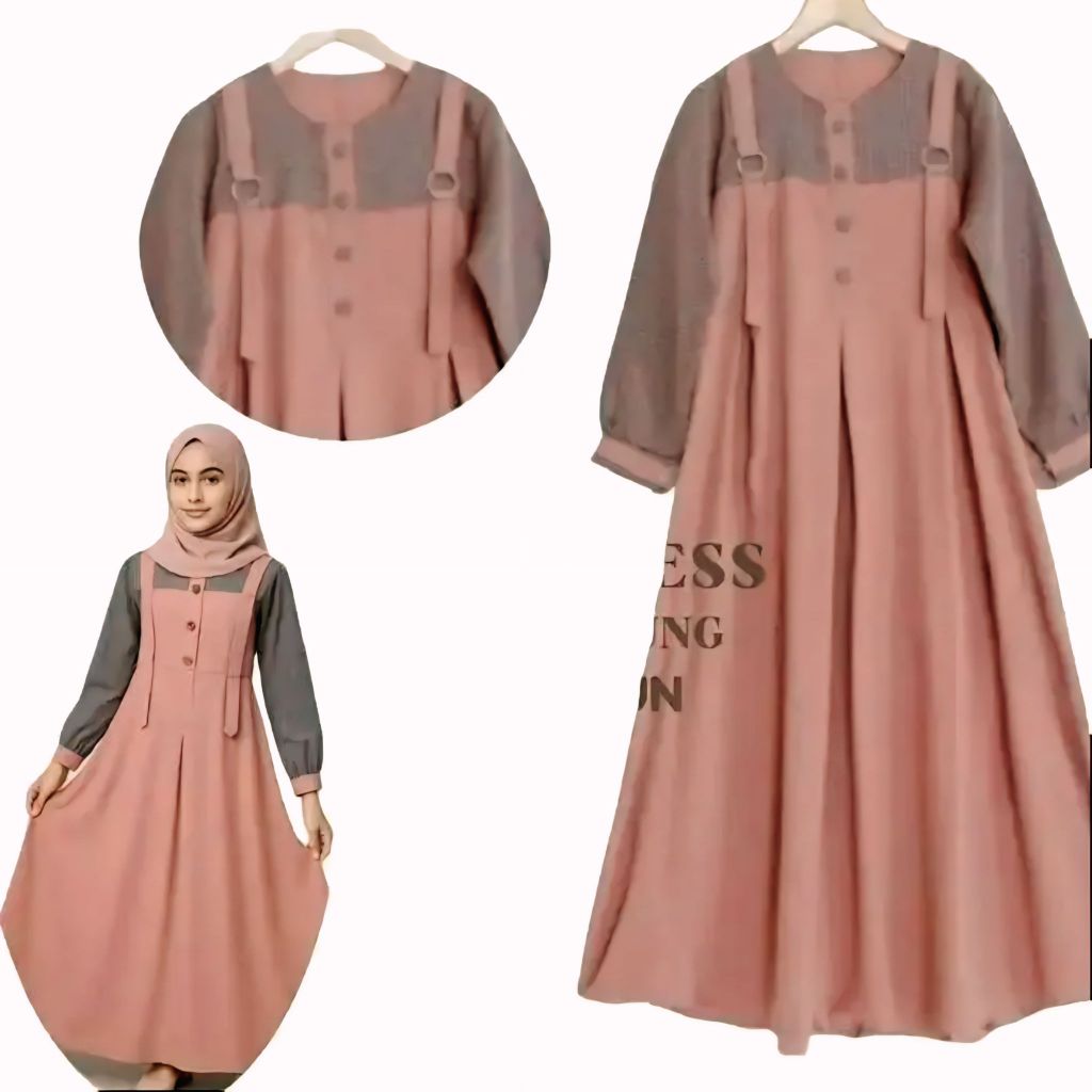 Gamis Anak Remaja Perempuan Crinkle Afia gamis Tanggung Panjang  Syari Airflow Crinkle Muslim