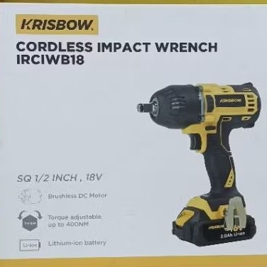 krisbow cordless impact wrench SQ1/2inch 18V IRCIWB18 // mesin impact 1/2inch