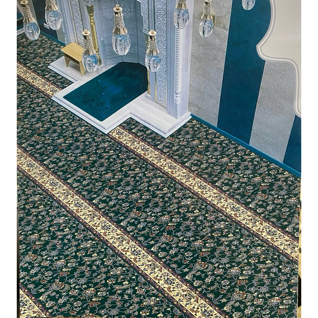 Karpet masjid Tebal Dan empuk Karpet Masjid Roll 1.2x6 meters 15mm Karpet masjid Premium murah Karpe