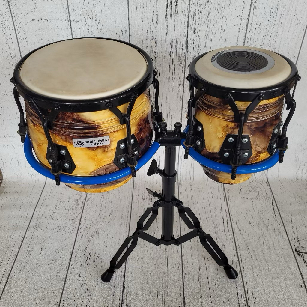 Kendang Ketipung Nangka Ring V6 Hitam Pro Player Gendang Kempul Dangdut Koplo Premium Fulset Stand