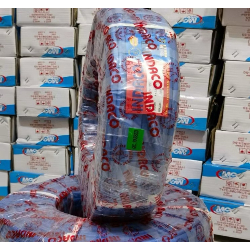 Kabel Pompa  Satelit Satelite 3x2.5 mm Tembaga Asli 50Y biru gepeng Submersible sibel Pompa Air dala