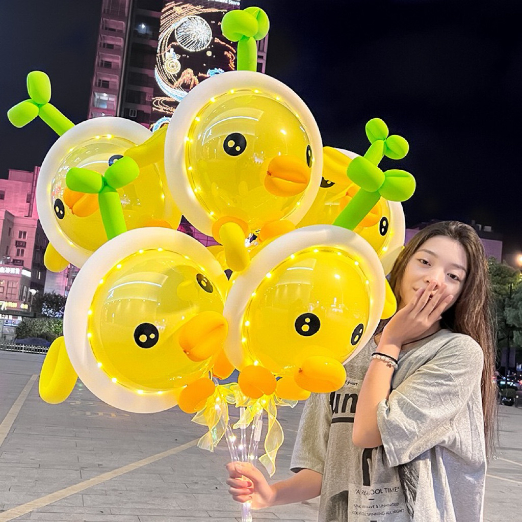 (Tanpa LED) Balon anak ayam lampu LED viral tiktok