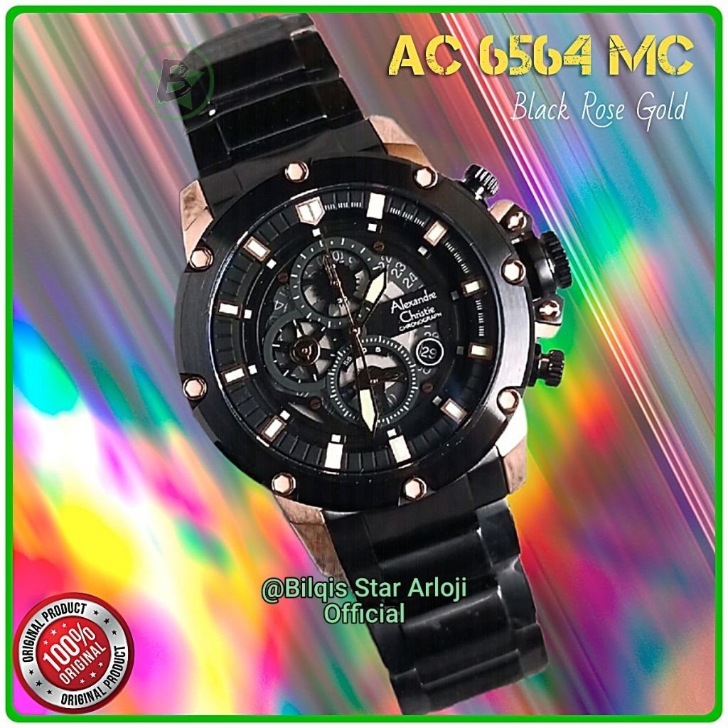 Alexandre Christie Pria Ac 6564 Mc Raptor Case Rose Gold Tali Rantai Original