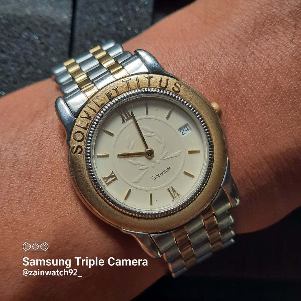 Jam Tangan Pria Solvil et Titus Two Tone Big Logo Vintage Rare Original
