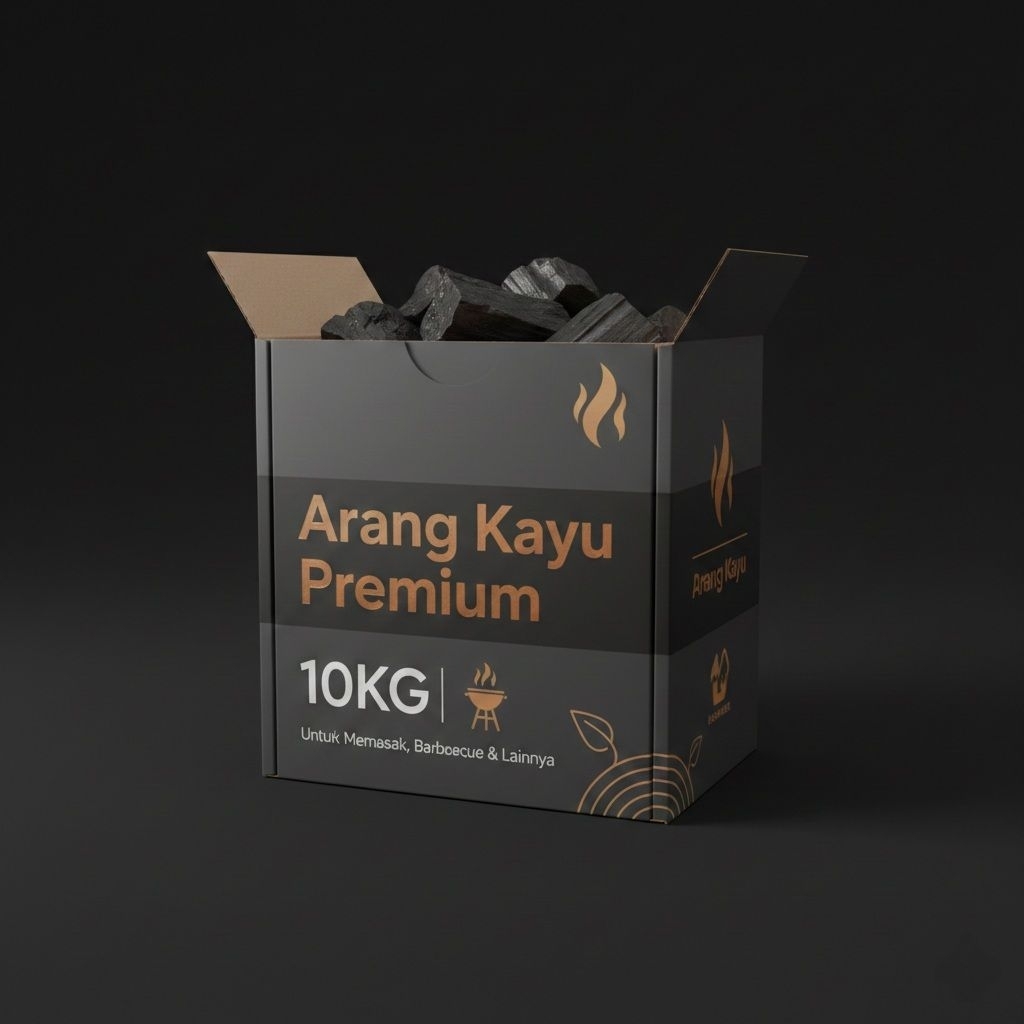 Arang Kayu Asam Premium 10Kg untuk Kopi Joss – Nyala Lama, Minim Abu, Tanpa Bahan Kimia