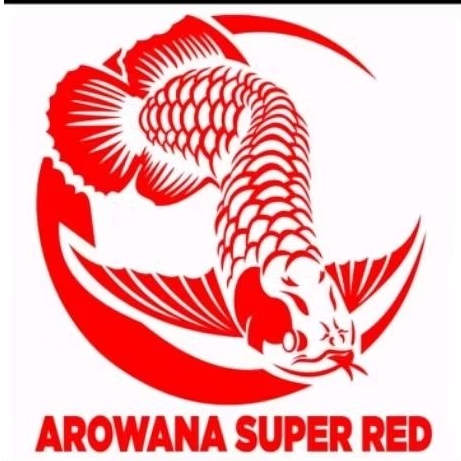 stiker cutting arowana super red