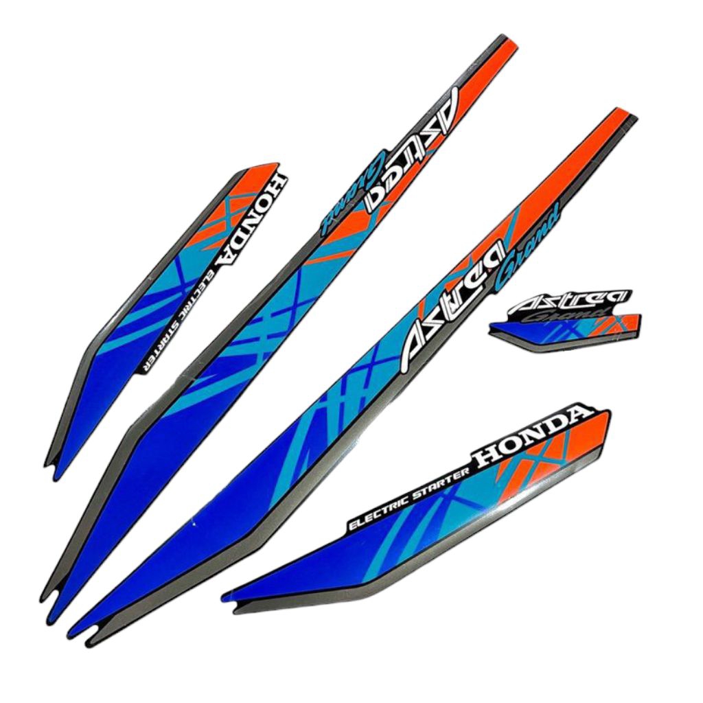 striping honda astrea grand oren biru