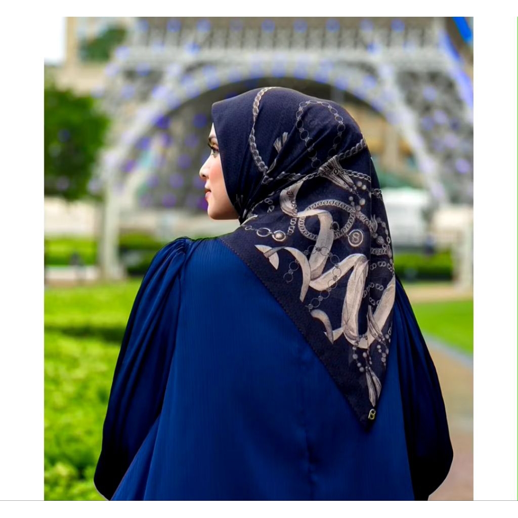 (Pakai pouch+ pin Button) Hijab button kw