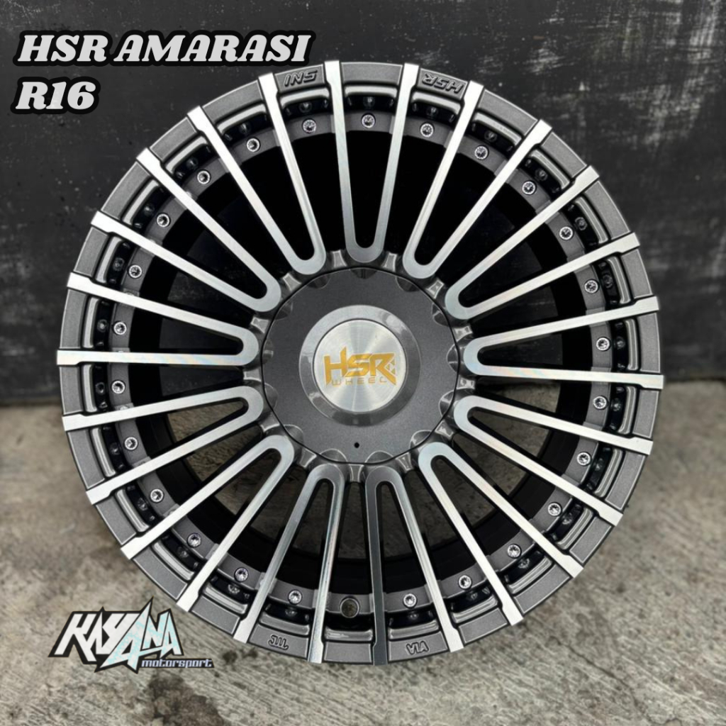 Velg Racing R16 HSR AMARASI R16 Lebar 7 Bisa Buat Avanza Xenia Brio Mobilio Swift Velg Jari Jari R16