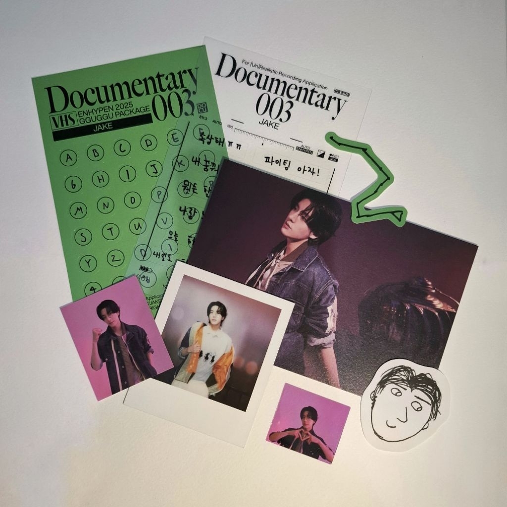 (Dapat Semua Di Gambar) Jake Official Enhypen Ggu ggu 2025 Member set Polaroid PC Postcard Sticker g