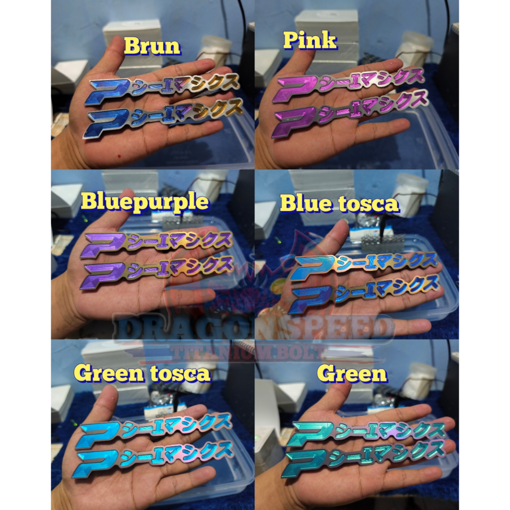 Logo emblem titanium honda pcx japan jepang original titanium ( sepasang)