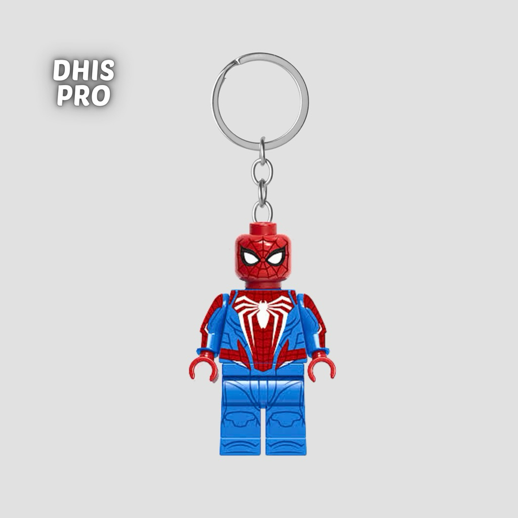 Dhis Project Gantungan Kunci LEGO Minifigure Spiderman Insomniac Marvel
