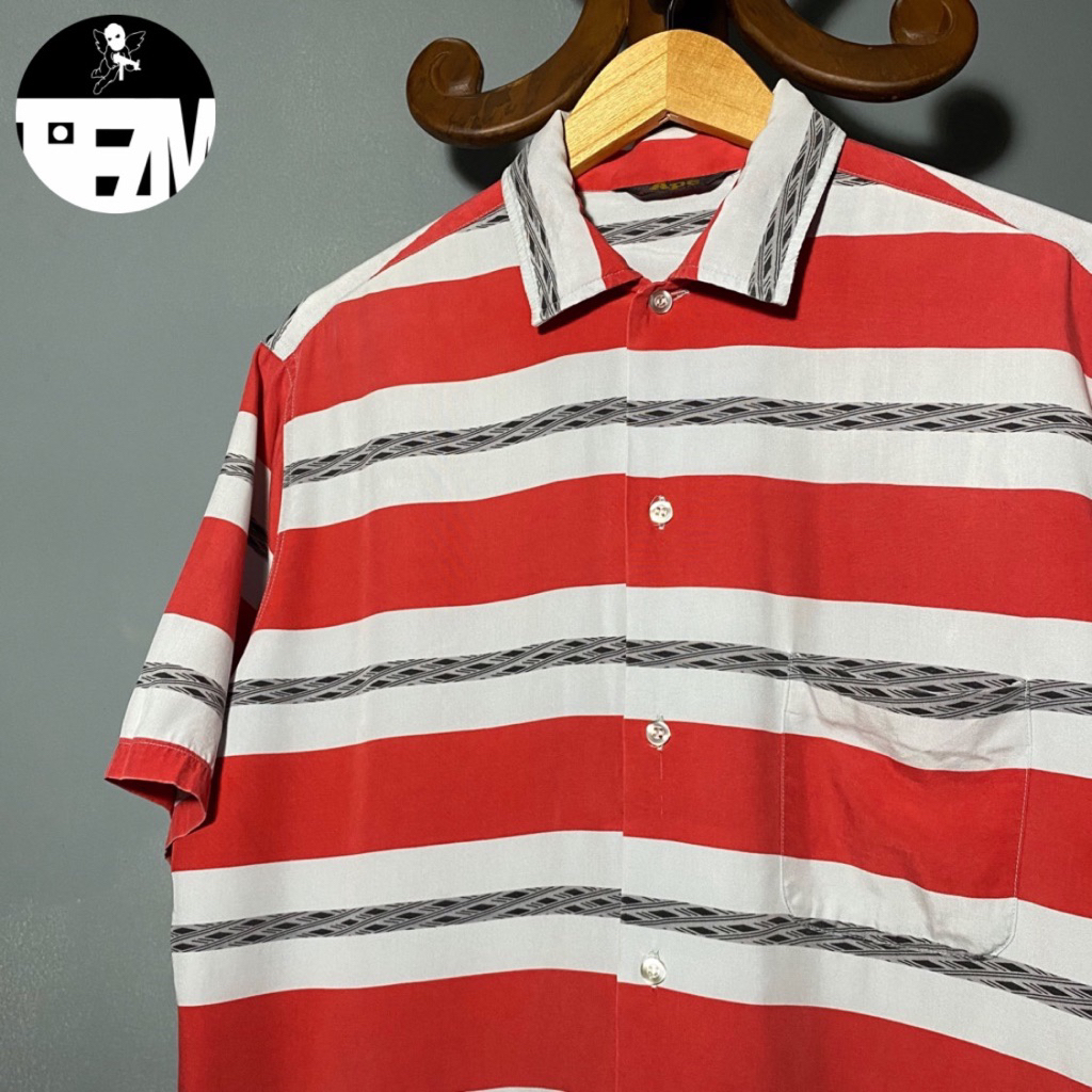 Original 90s A Bathing Ape Vintage Rayon Shirt Nigo Era.