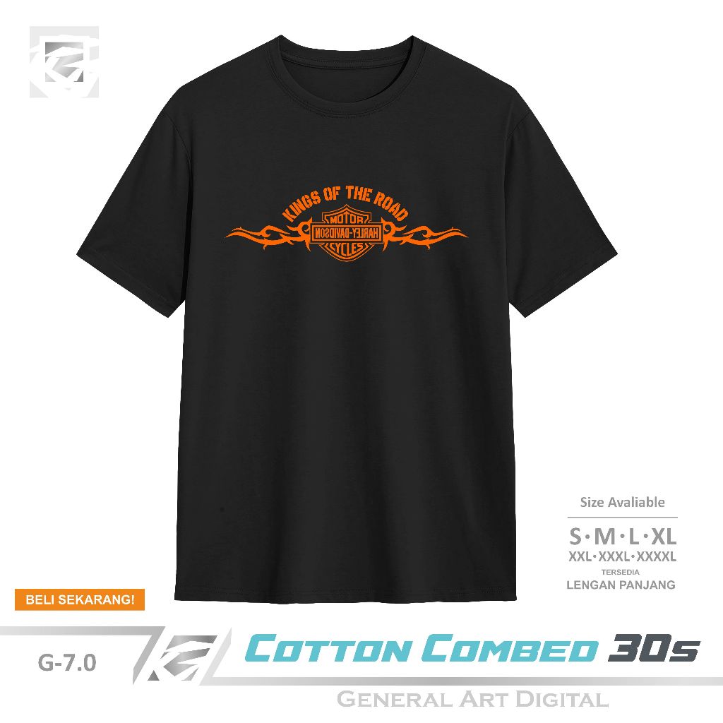 Baju Kaos Harley Davidson Front T-Shirt Pria Wanita Kaos Harley Keren