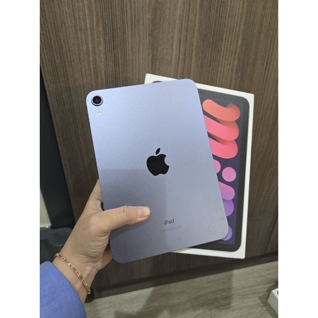 Ipad Mini 6, 256 gb, Wifi Only, Fullset, seken, purple