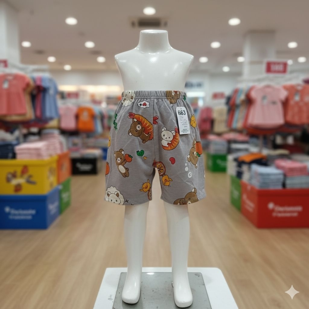 celana pendek anak perempuan/celana pendek motif anak perempuan/Celana harian anak/