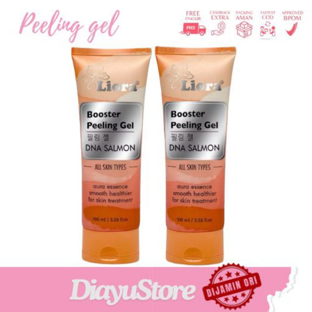 LIORA Booster Peeling Gel DNA Salmon - 100ML | Exfoliating Gel Perontok Daki dan Ketiak Hitam