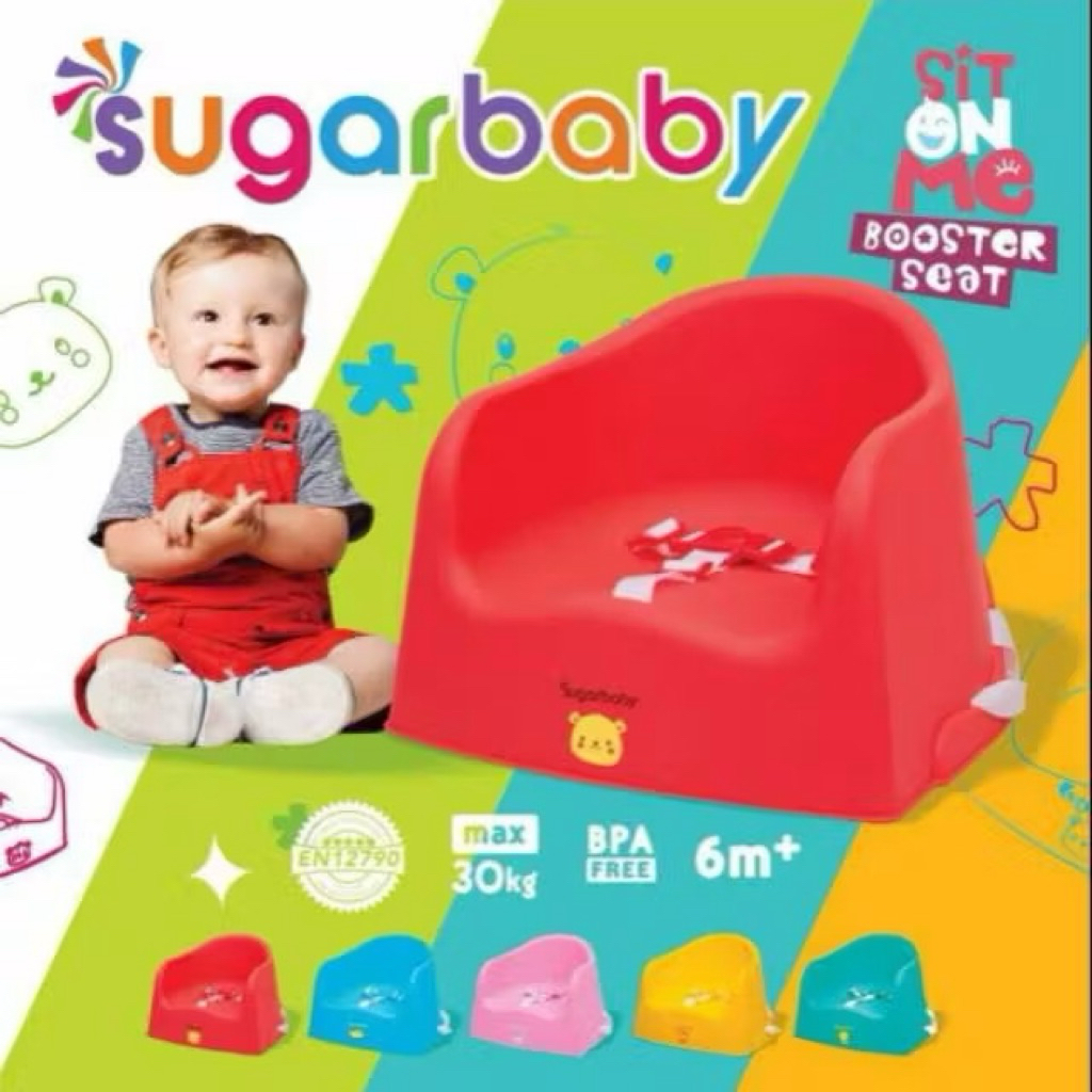 (PRELOVED) Kursi Bayi Sugar Baby Booster Seat – Preloved Kondisi Bagus, Lengkap Sabuk Pengaman