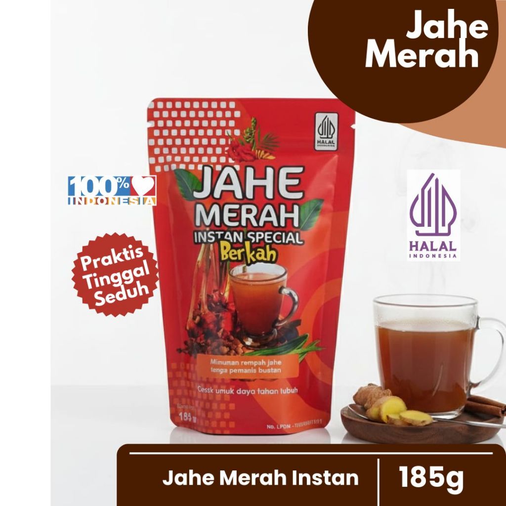 Jahe Merah Berkah Rempah Instan Special 185 Gram