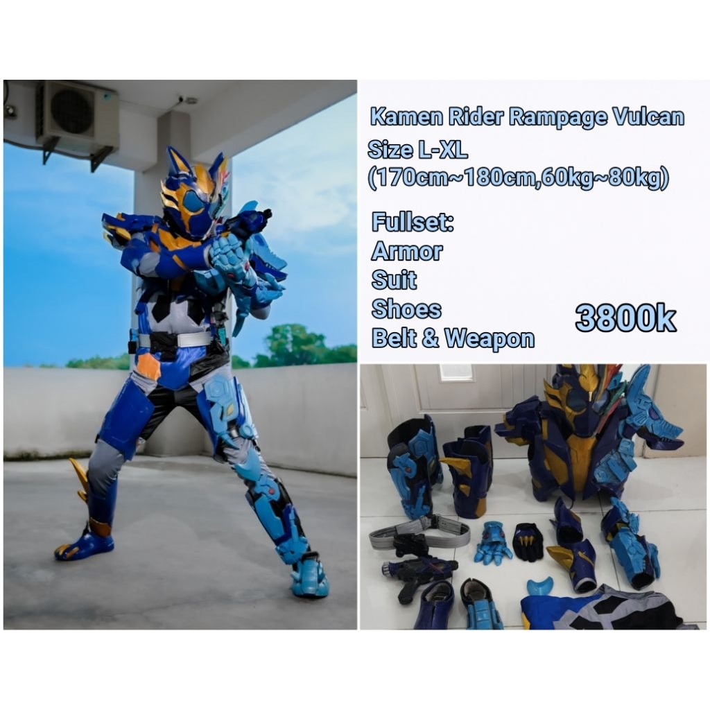 Kostum Cosplay Kamen Rider Rampage Vulcan Kamen Rider Zero One